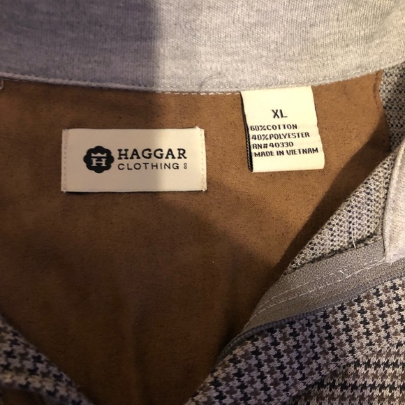 HAGGAR MENS LONG SLEEVE HALF ZIP SWEATER SIZE XL - Picture 4 of 4